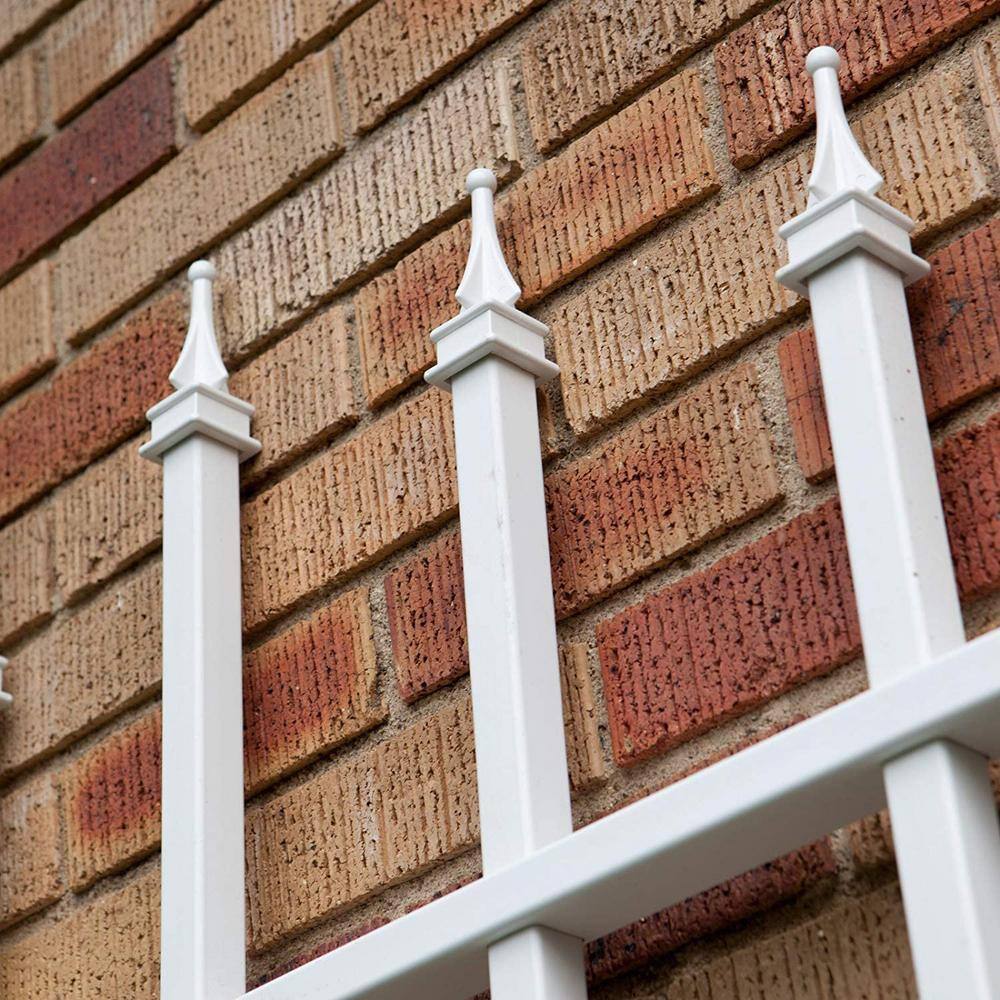 Dura-Trel 96 in. x 57 in. White Vinyl PVC Winchester Trellis 11174