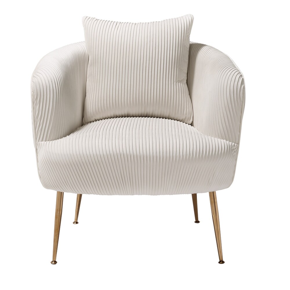 Art Leon Modern Velvet Accent Barrel Chair