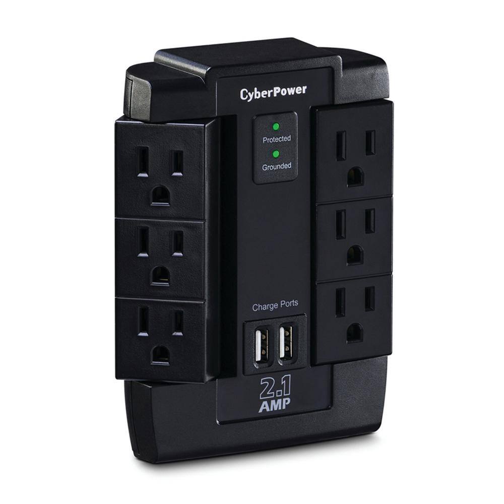 CyberPower 6-Outlet Professional Surge Protector CSP600WSU