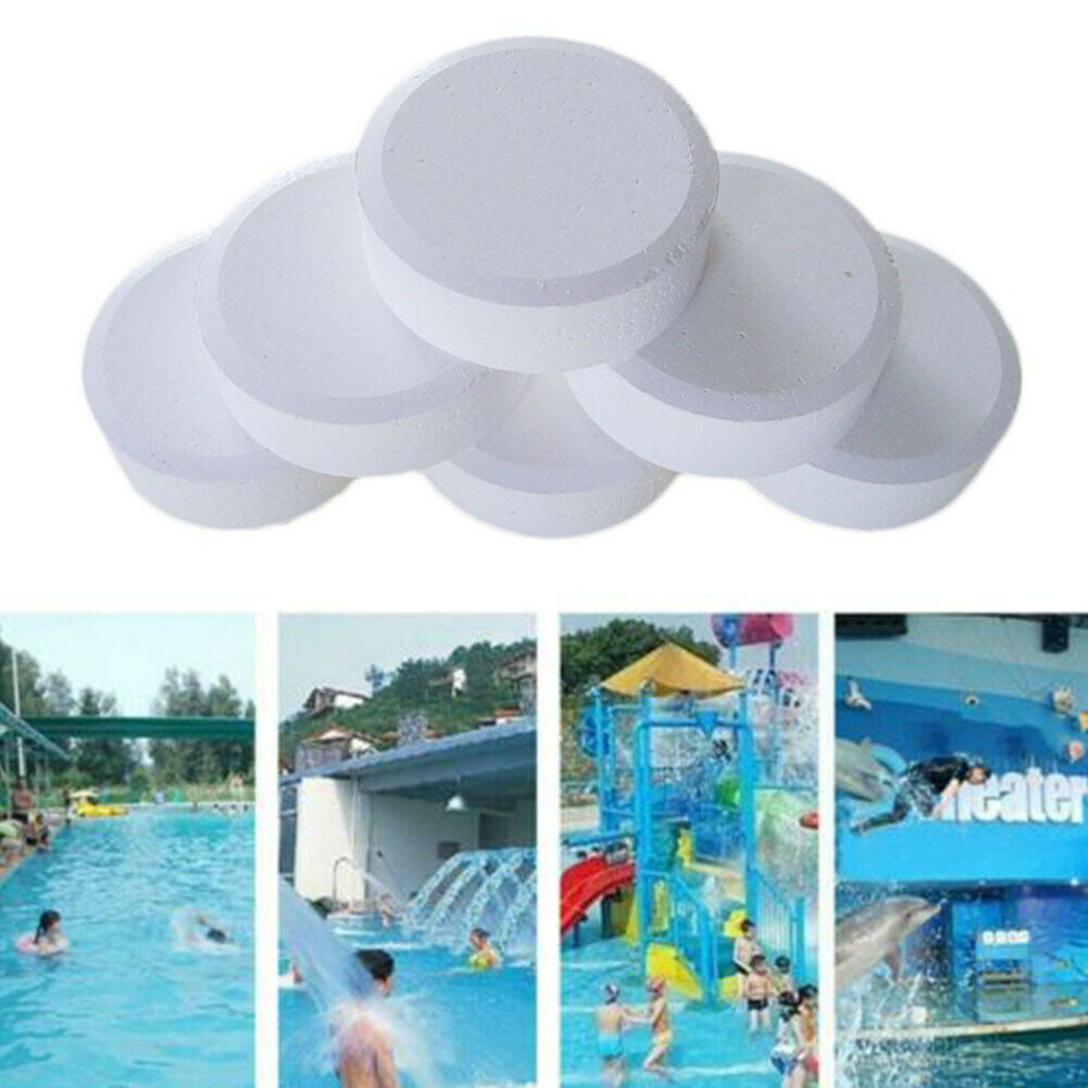 50pcs Multifunctional White Chlorine Tablets For Hot Tub Swimming Pool Spa Clean