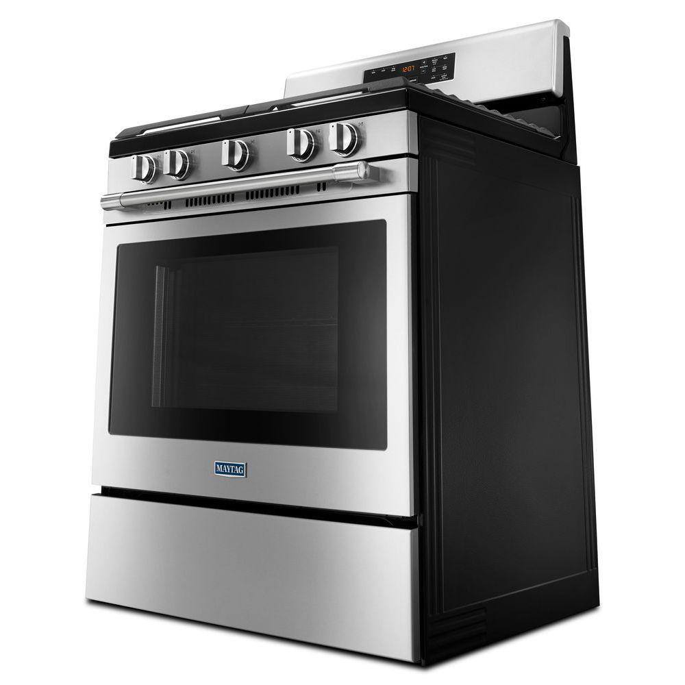 Maytag 5.0 cu. ft. Gas Range with 5th Oval Burner in Fingerprint Resistant Stainless Steel MGR6600FZ