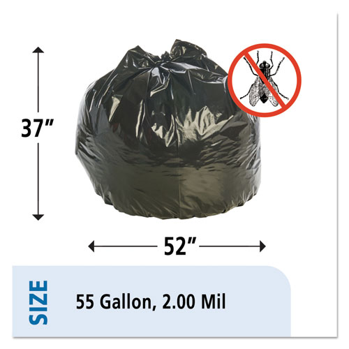 Stout Insect-Repellent Trash Bags | 55 gal， 2 mil， 37