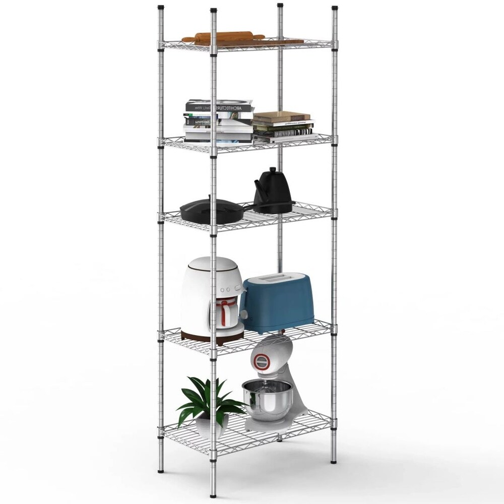 5 Tier Heavy Duty Adjustable Wire Shelving