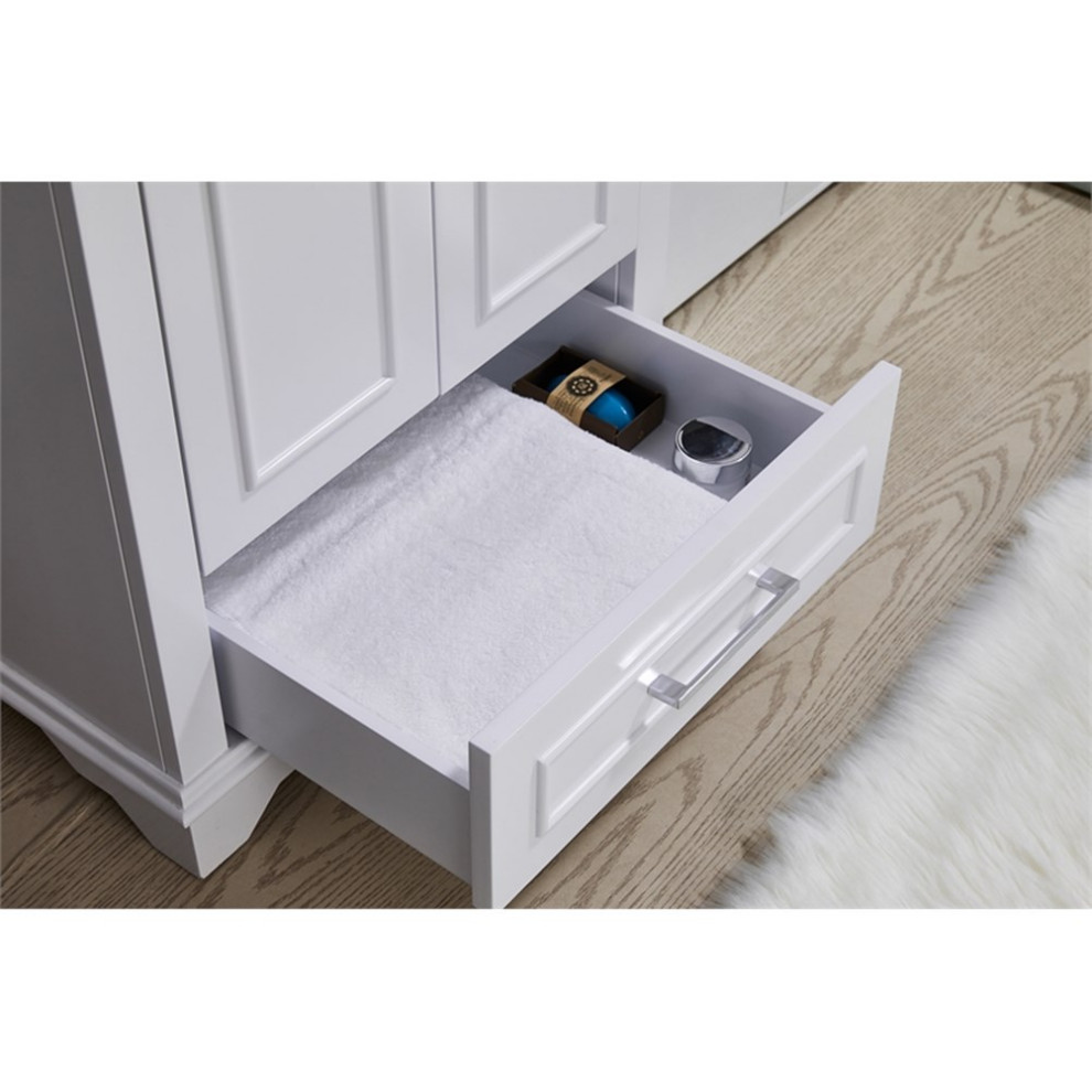 Stufurhome Danna 24 in. x 34 in. White Engineered Wood Laundry Sink   Transitional   Utility Sinks   by Homesquare  Houzz