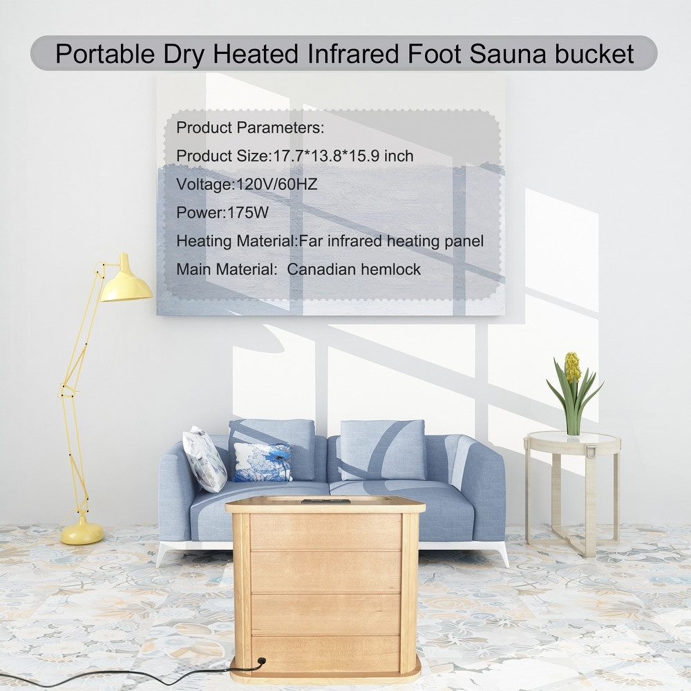 Portable Dry Heated Infrared Hemlock Foot Spa and Sauna