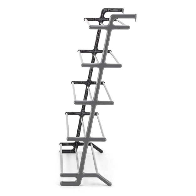 Whitmor 5 Tier Leaning Shoe Rack Black