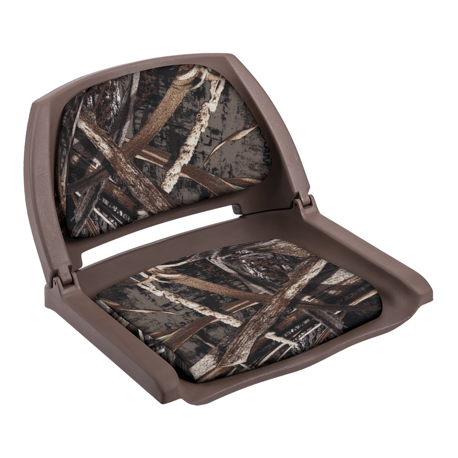 Wise 8WD139CLS-B-733 Cushioned Fold-Down， Molded Fishing Seat， Realtree Max 5