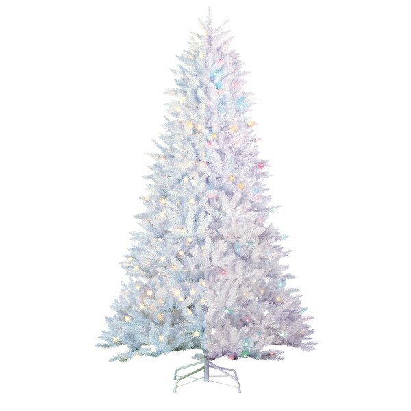 Majestic 9 Foot LED Color Changing White Parkview Pine Christmas Tree