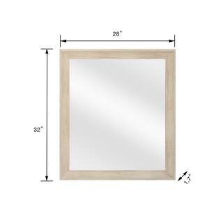 Glacier Bay 29 in. W x 33 in. H Rectangular PS Framed Wall Bathroom Vanity Mirror in Wood 4841-28