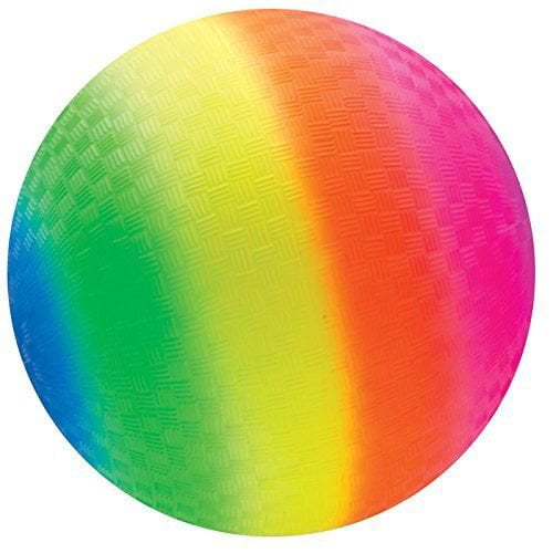 Toys+ 8.5 inch Rainbow Colored Playground Ball (1 Rainbow Ball)