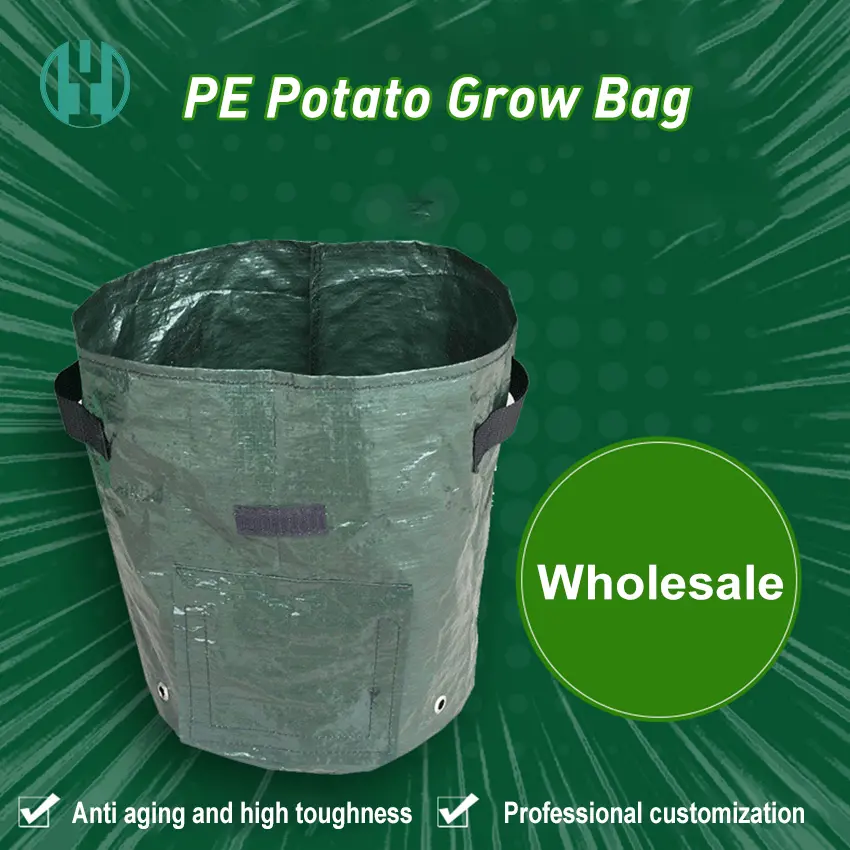 Hyh Custom Packaging Thicken PE Potato Growing Bags  For Home Garden