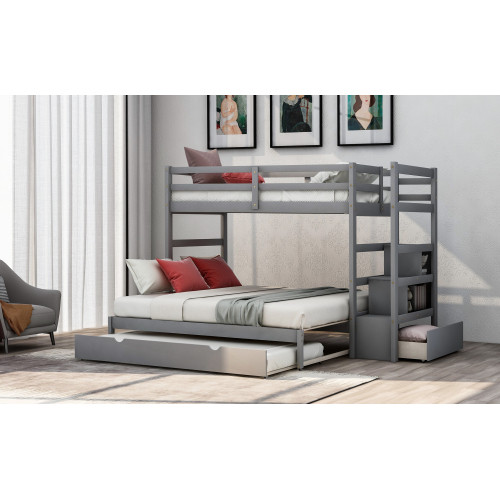 Twin Over Twin/King (Irregular King Size) Bunk Bed...