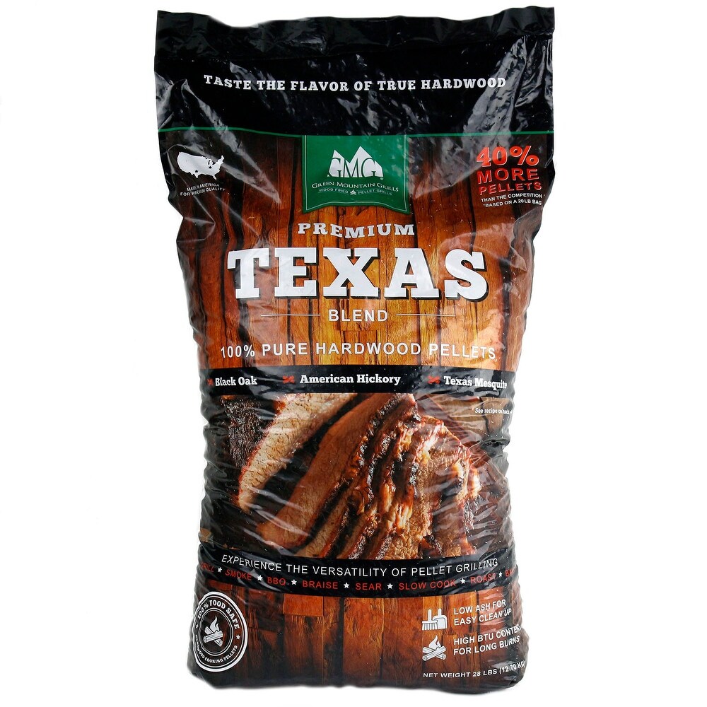 Green Mountain Grills Texas Pellet Blend 28 lb Black Oak Hickory Texas Mesquite