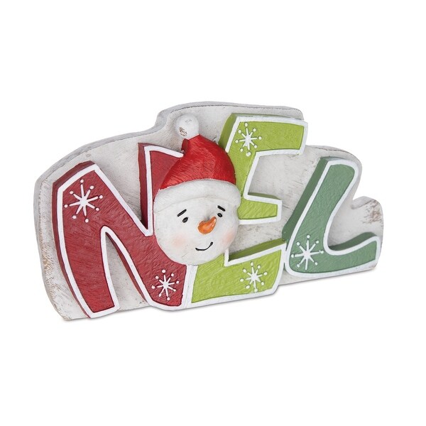 Snowman Noel Joy Snow Tabletop Sign (Set of 3)