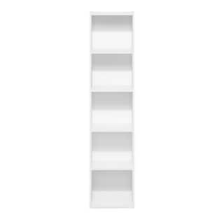 Furinno Pasir 52.1 in. White 5-Shelf Standard Bookcase 21048WH