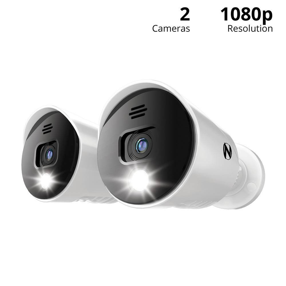 Night Owl DP2 Series 1080p Wired Spotlight Cameras with Audio (2-Pack) CAM-2PK-DP2LSA