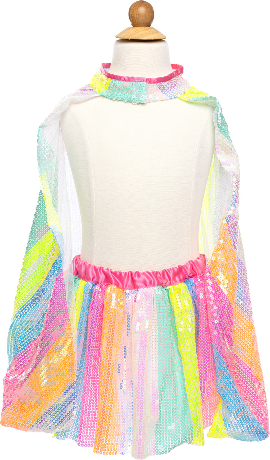 Stripy Sequin Cape (sizes 4-6)