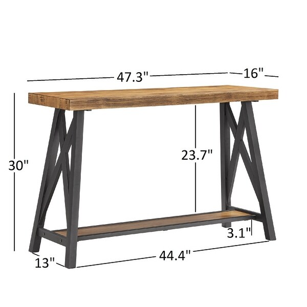 Bryson Rustic X-Base Sofa Entryway Table by iNSPIRE Q Classic