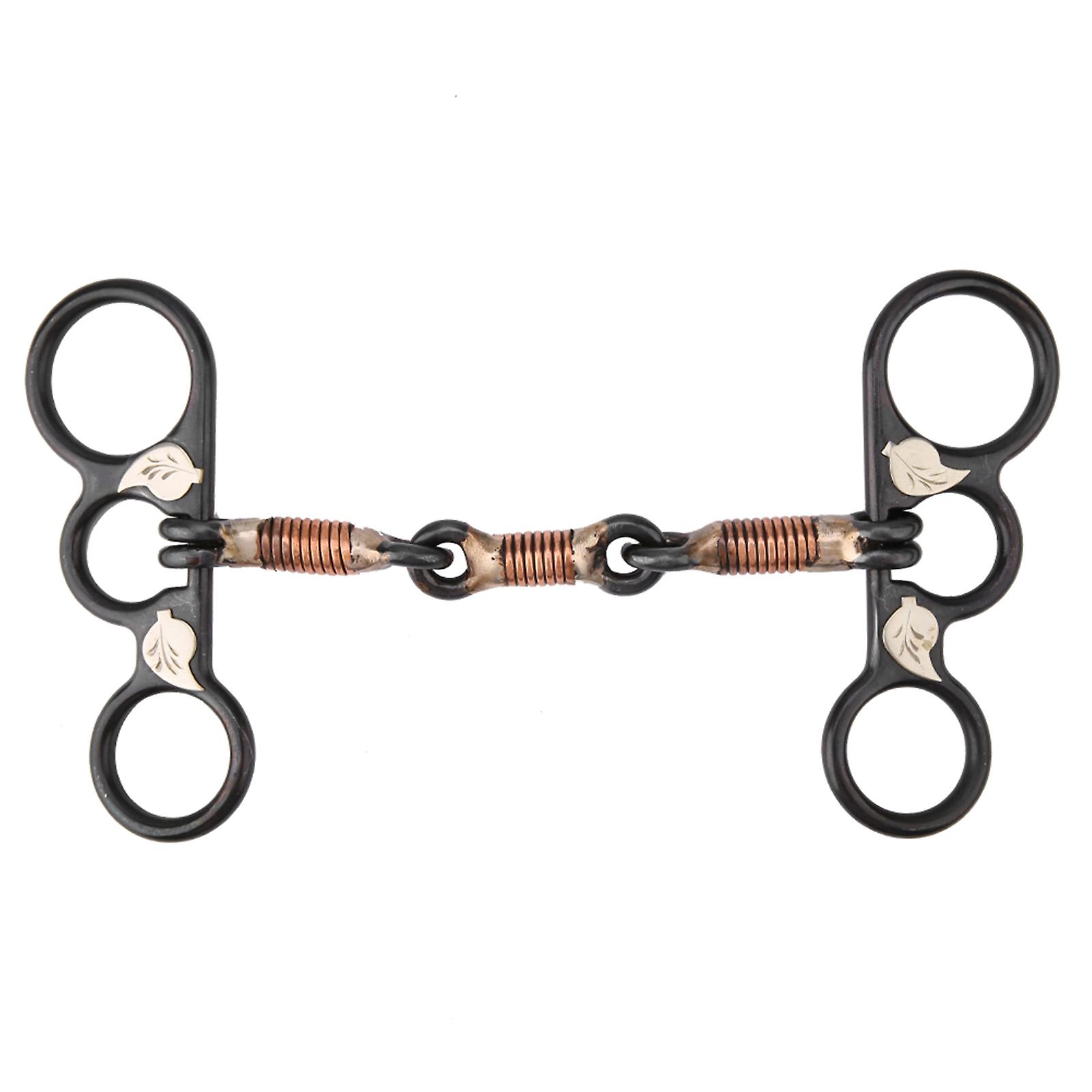 Horse Chew Black Stainless Steel Training Bit Copper Wire Wrapped Month