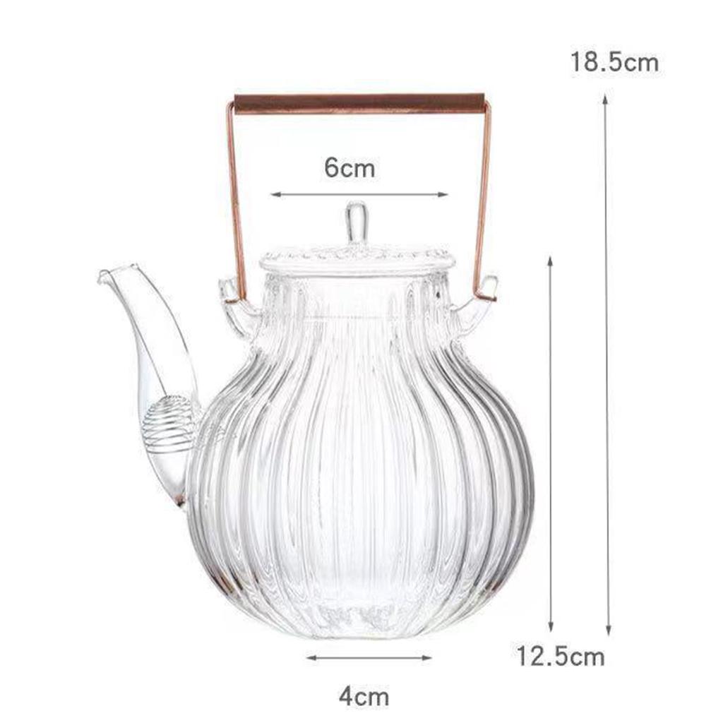 Transparent Teapot Large Capacity Handmade Maker Heat Resistant for Flowering Tea Chinese Puer Tea office and home Kitchen Accessories