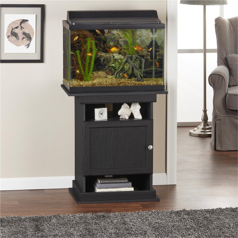 Bowery Hill 10/20 Gallon Aquarium Stand in Black Oak