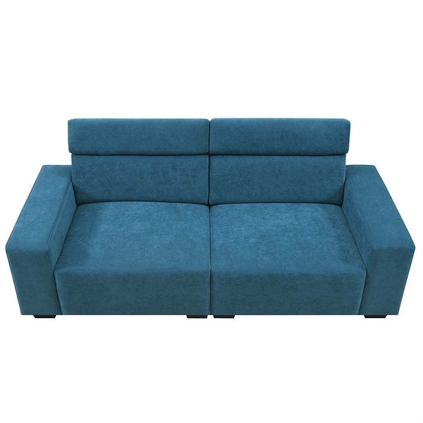 2-Seater Sectional Sofa Couch Loveseat with Multi-Angle Adjustable Headrest