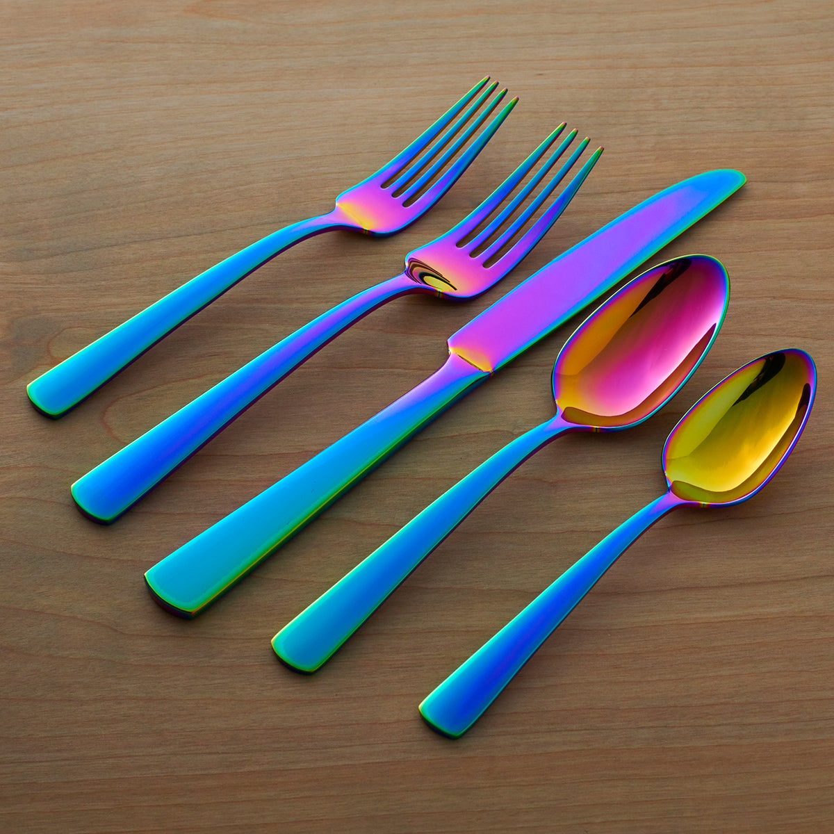 Aptitude Rainbow 23 Piece Everyday Flatware Set