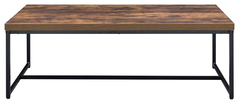 ACME Bob Coffee Table  Weathered Oak and Black   Industrial   Coffee Tables   by Acme Furniture  Houzz