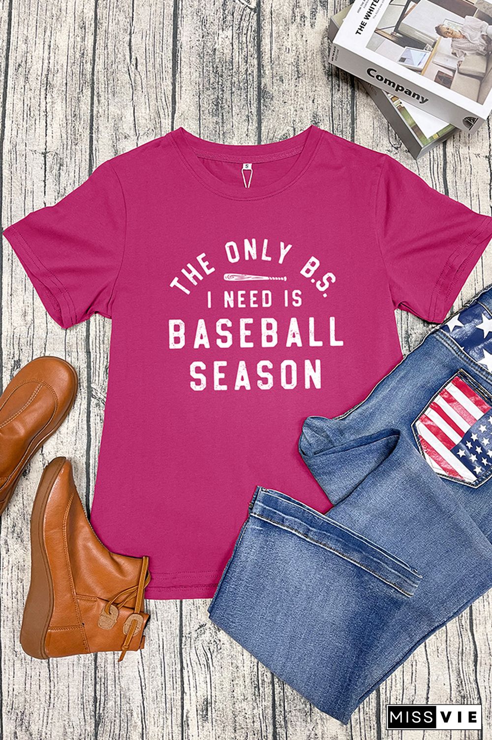 Baseball Season Print Graphic Tee