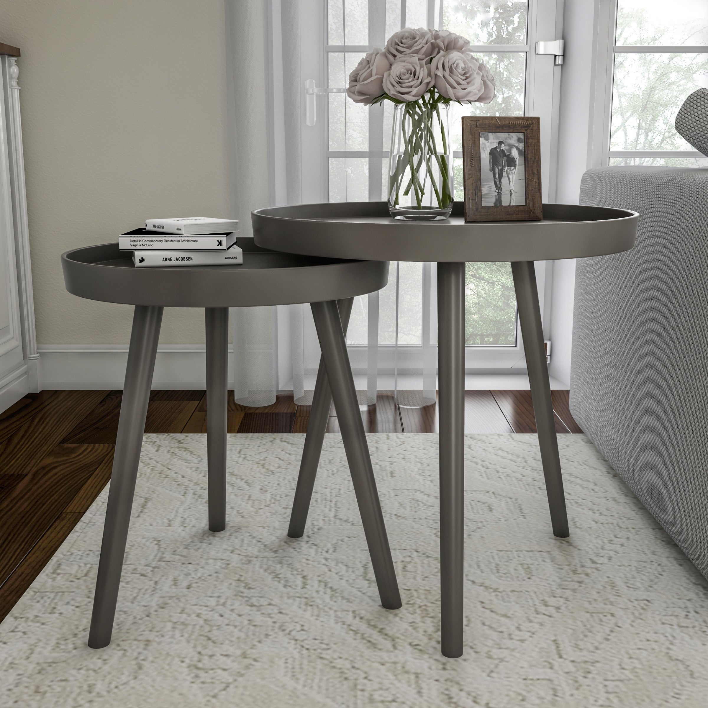 Set of 2 Nesting End Tables by Lavish Home