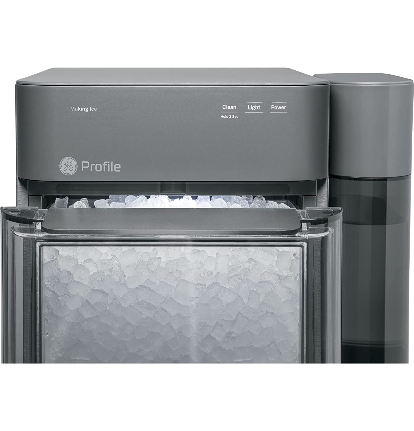 GE Profile Opal 2.0 | Countertop Nugget Ice Maker | Ice Machine with WiFi Connectivity | Smart Home Kitchen Essentials | Black Stainless