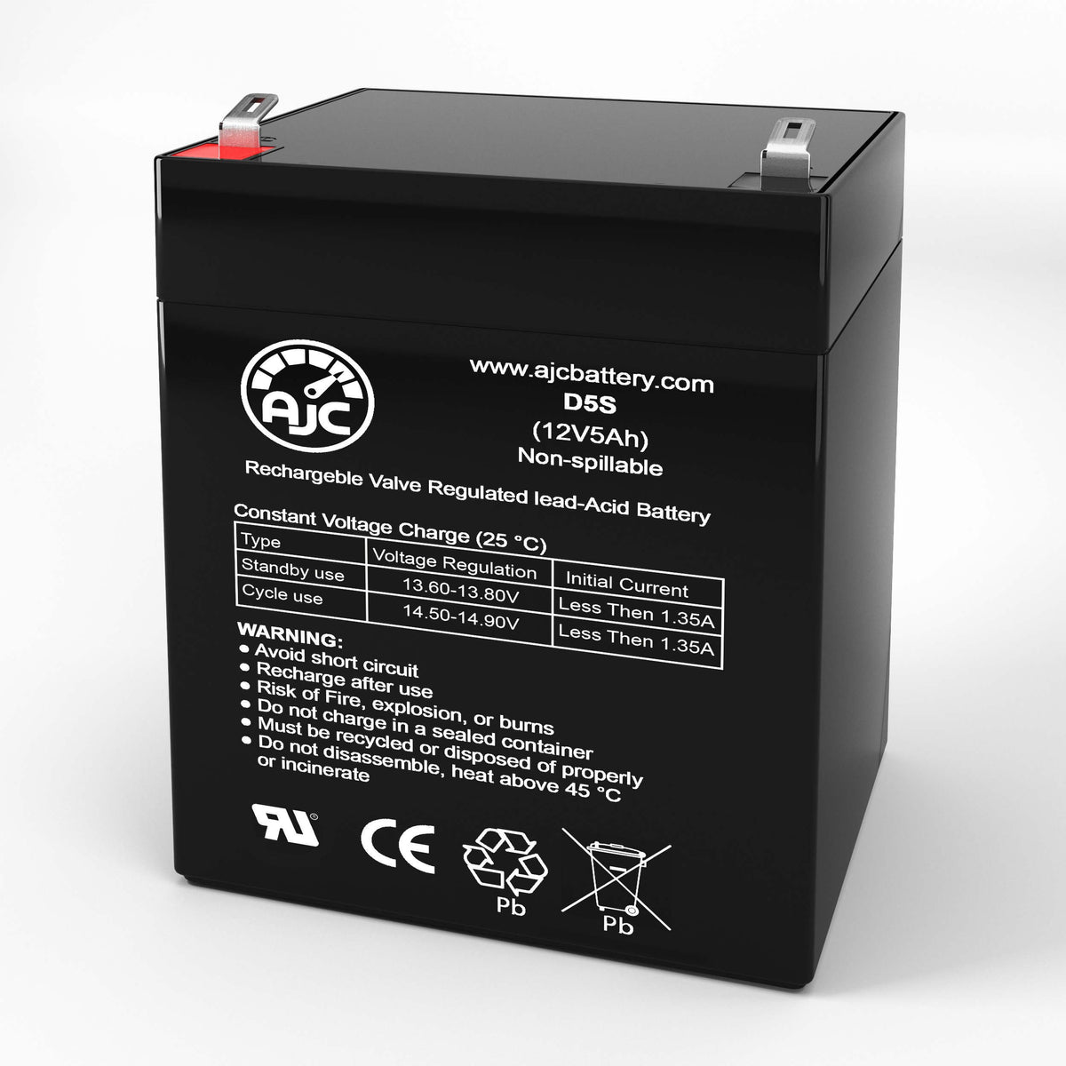 BSB GB1245 12V 5Ah Sealed Lead Acid Replacement Battery BatteryClerkcom Sealed Lead Acid