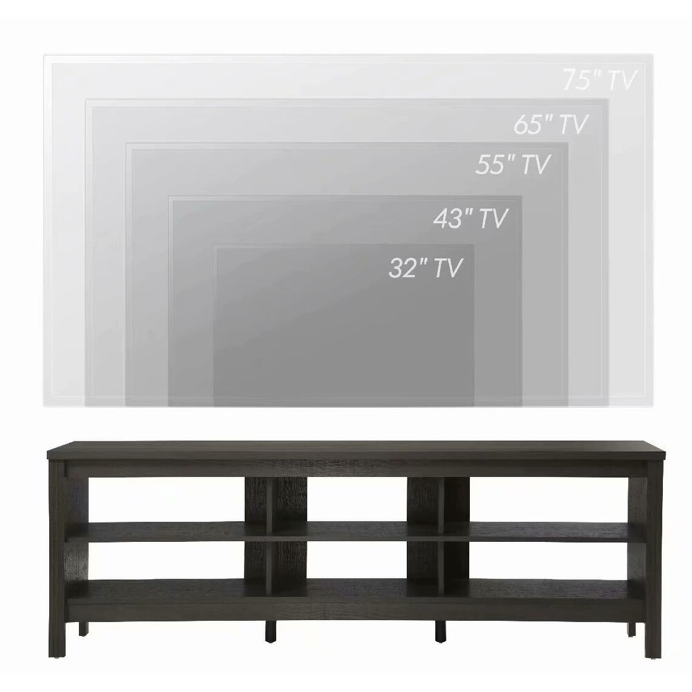 Farmhouse TV Stand with Open Shelving