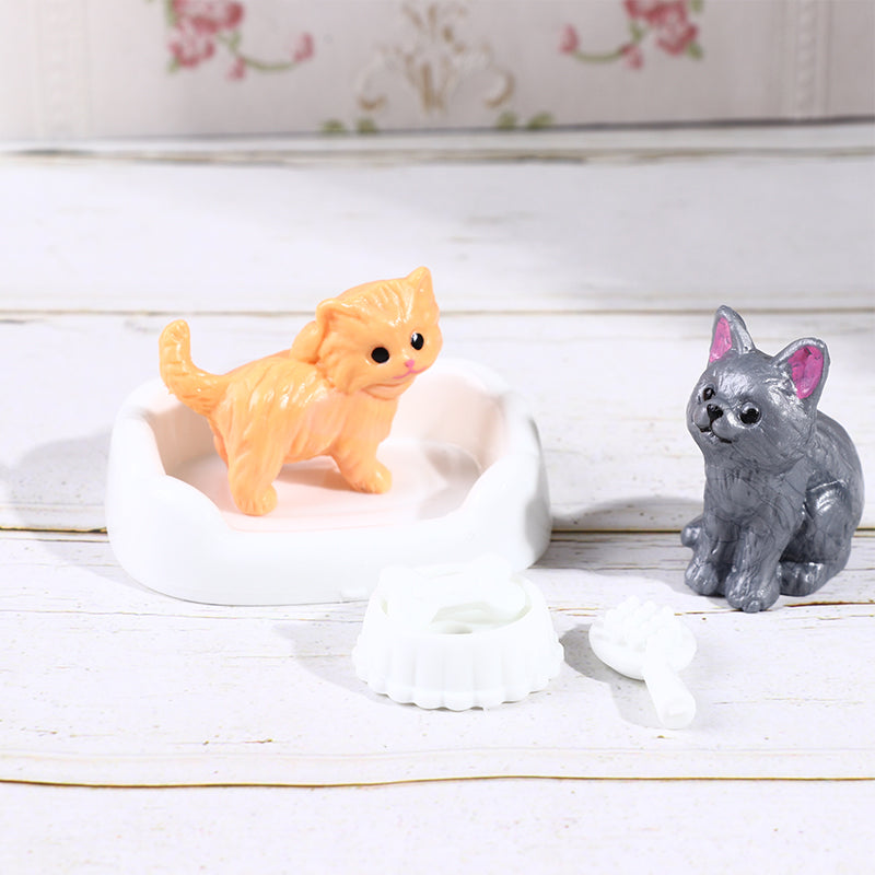 Doll Pet Cat Accessories Dollhouse Furniture Cute Toys for Barbies Miniature