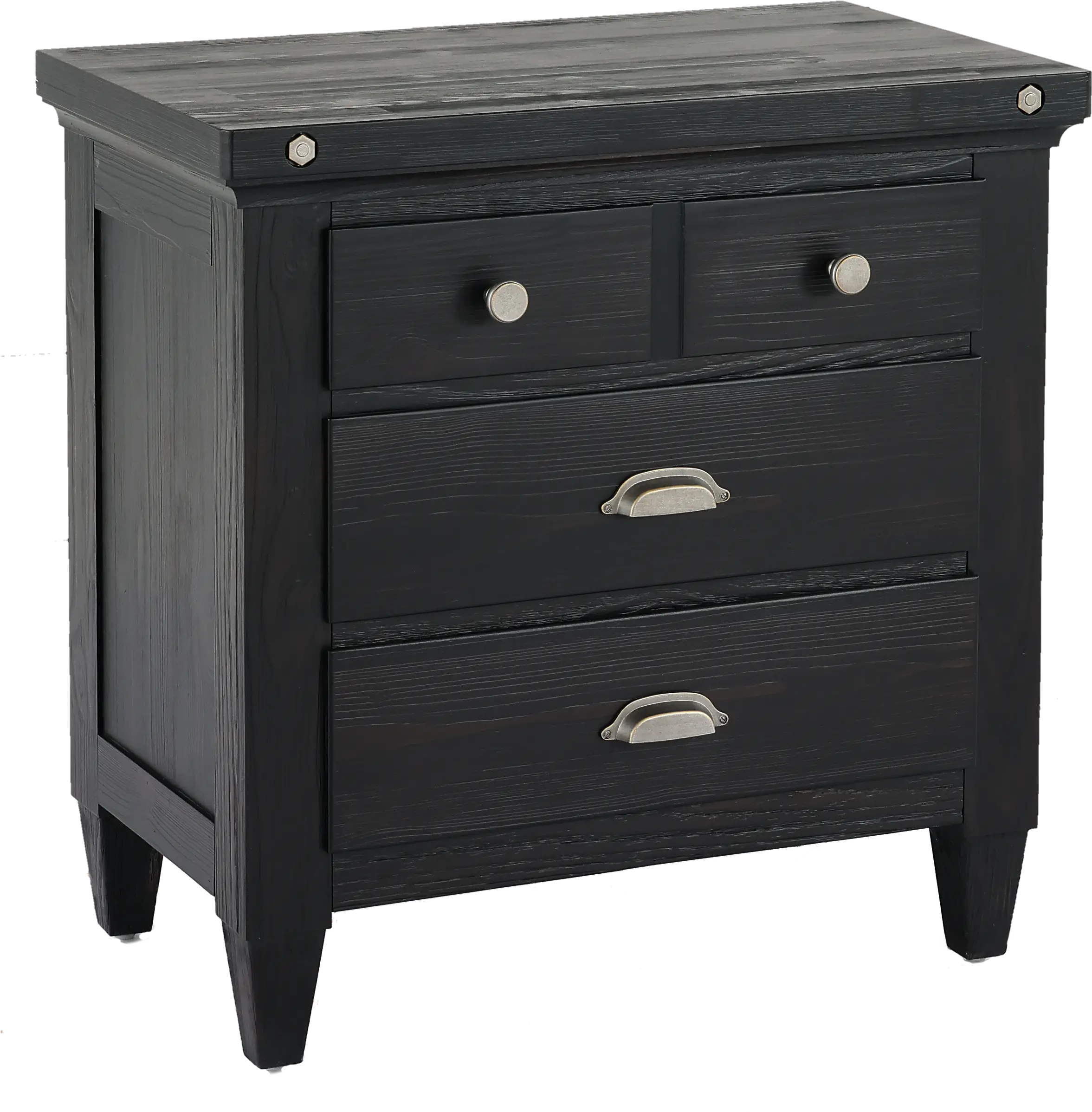 Sierra Obsidian Black Nightstand