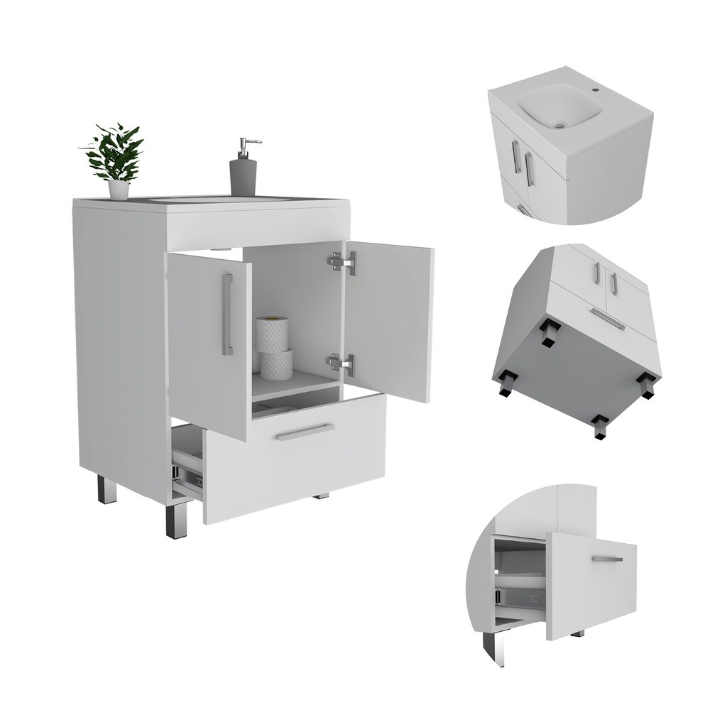 2 Door Rectangle Single Bathroom Vanity