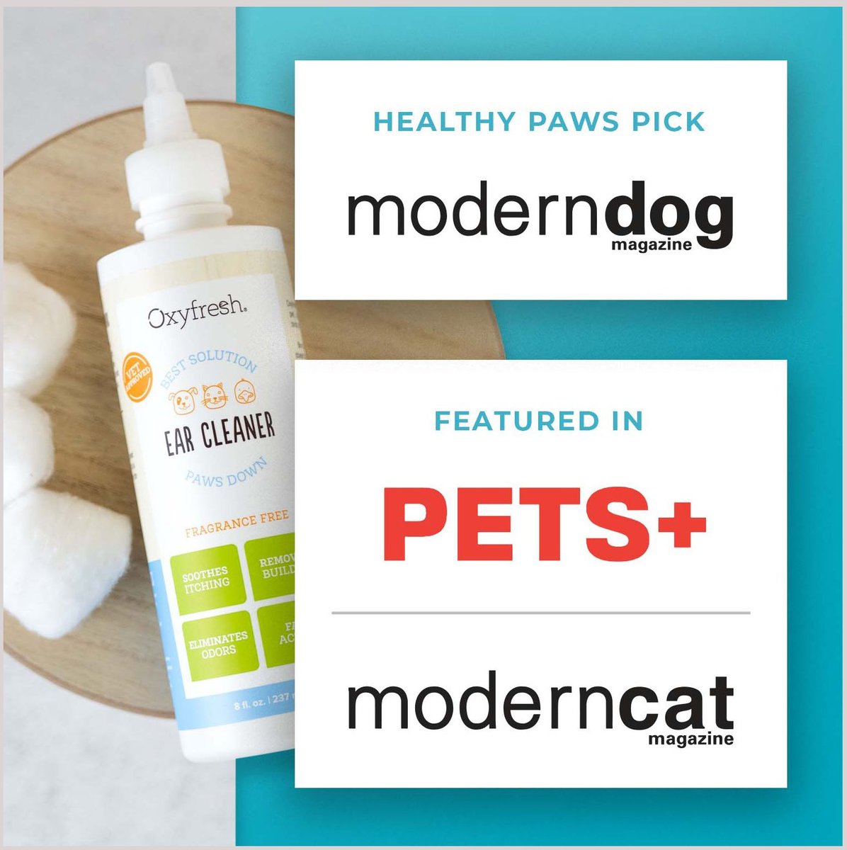 Oxyfresh Advanced Sensitive and Sting Free Cat and Dog Ear Cleaning Solution