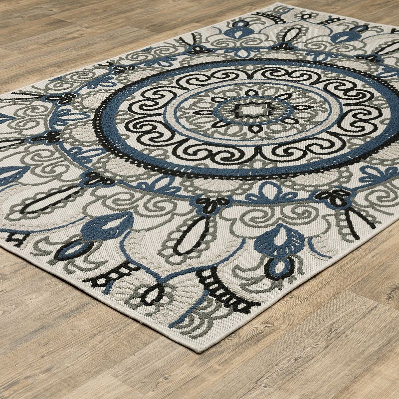 StyleHaven Trevor Star Medallions Indoor Outdoor Rug