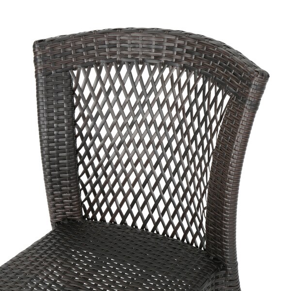 Astor Outdoor 3piece Square Wicker Bistro Chat Set by Christopher Knight Home