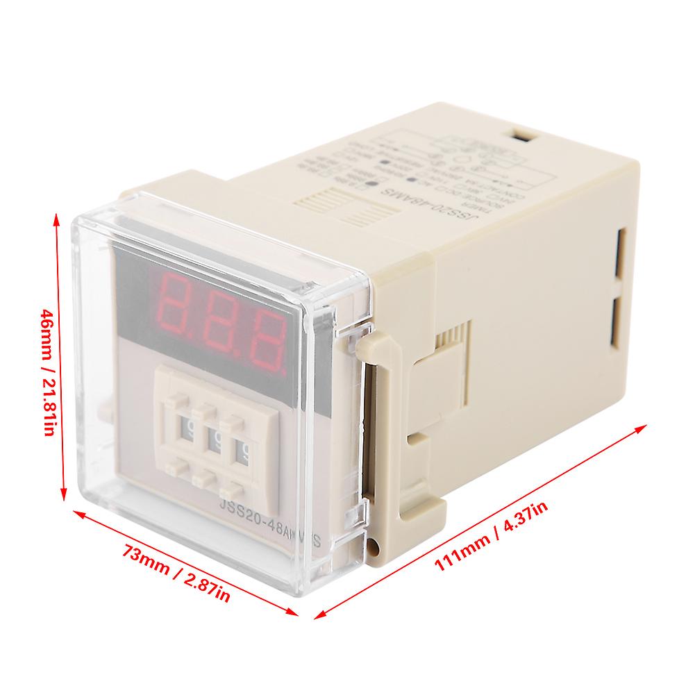 Jss20-48ams Power On Delay Timer Relay Digital Display 1-999s Ac 220v