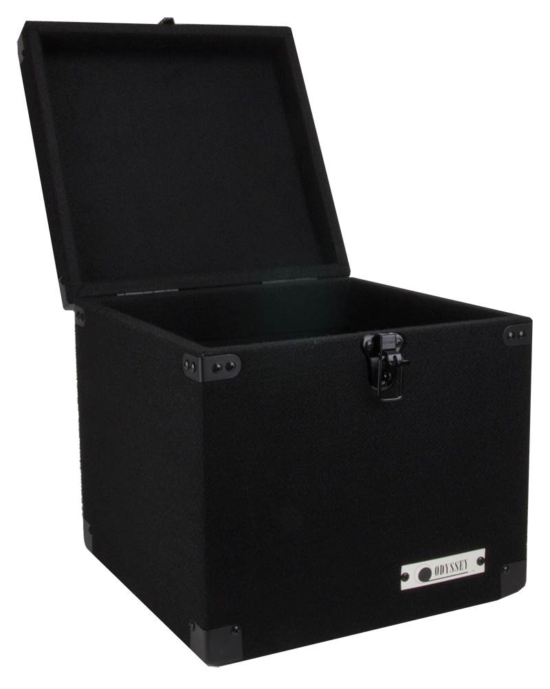 (2) Odyssey CLP090E Carpeted DJ Cases w/ Detachable Lid for 90 LP Vinyl Records