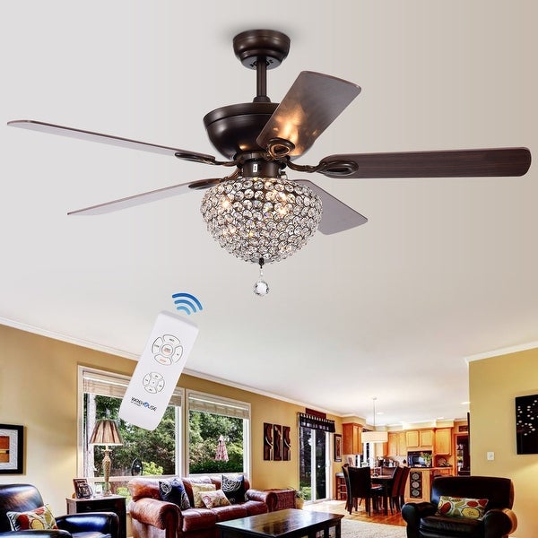 Swarna Antique Bronze Lighted Ceiling Fan (optional Remote) Shopping - The Best Deals on Ceiling Fans | 39420591