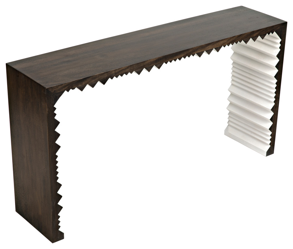 Nelson Console  Ebony Walnut with White Detail   Contemporary   Console Tables   by Noir  Houzz