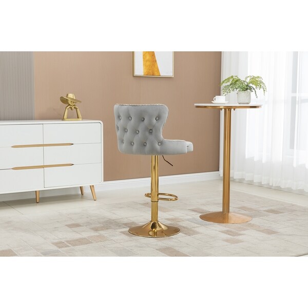 Bar Stools with Back and Footrest Adjustable Height Bar Chairs