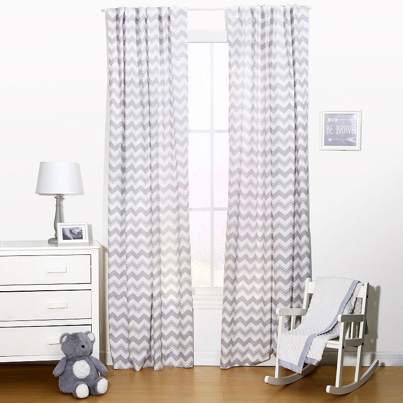 The Peanut Shell Chevron 2-pc. Window Curtain Set