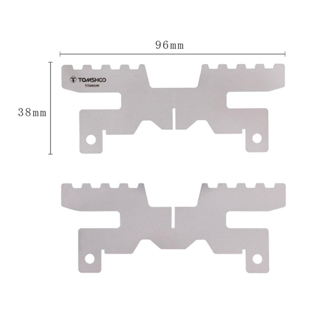 Tomshoo Mini Lightweight Titanium Liquid Spirit Furnace with Cross Stand Rack for Outdoor Camping Backpacking Hiking
