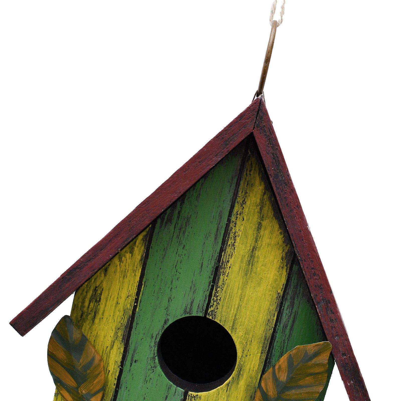 Wood Bird House for Outside Hanging Bird Box Decorative Hand Painted Birdhouse for Small Bird Finch Cardinal Wren Birdhouse Bird Home