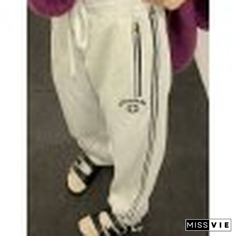 Zip Fly Fleece Lined Baggy Sweatpants