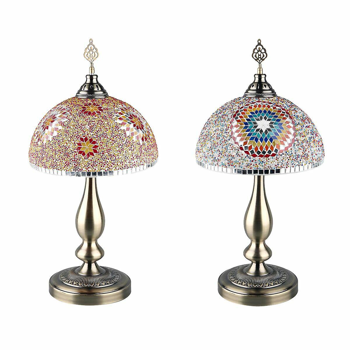 Desk lamp DKD Home Decor Crystal Metal Multicolour 220 V 50 W 30 x 30 x 46 cm (2 Units)