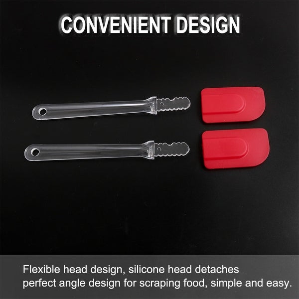 2pcs Flexible Silicone Spatula Heat Resistant Non Stick for Cooking - 9.6